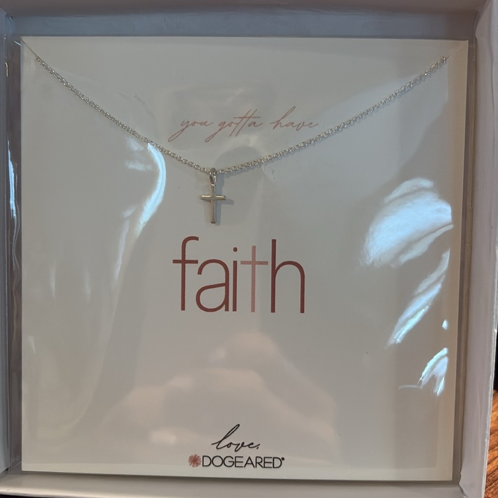 Dogeared Sterling Silver You Gotta Have Faith Cross Necklace New In Box - Picture 2 of 4